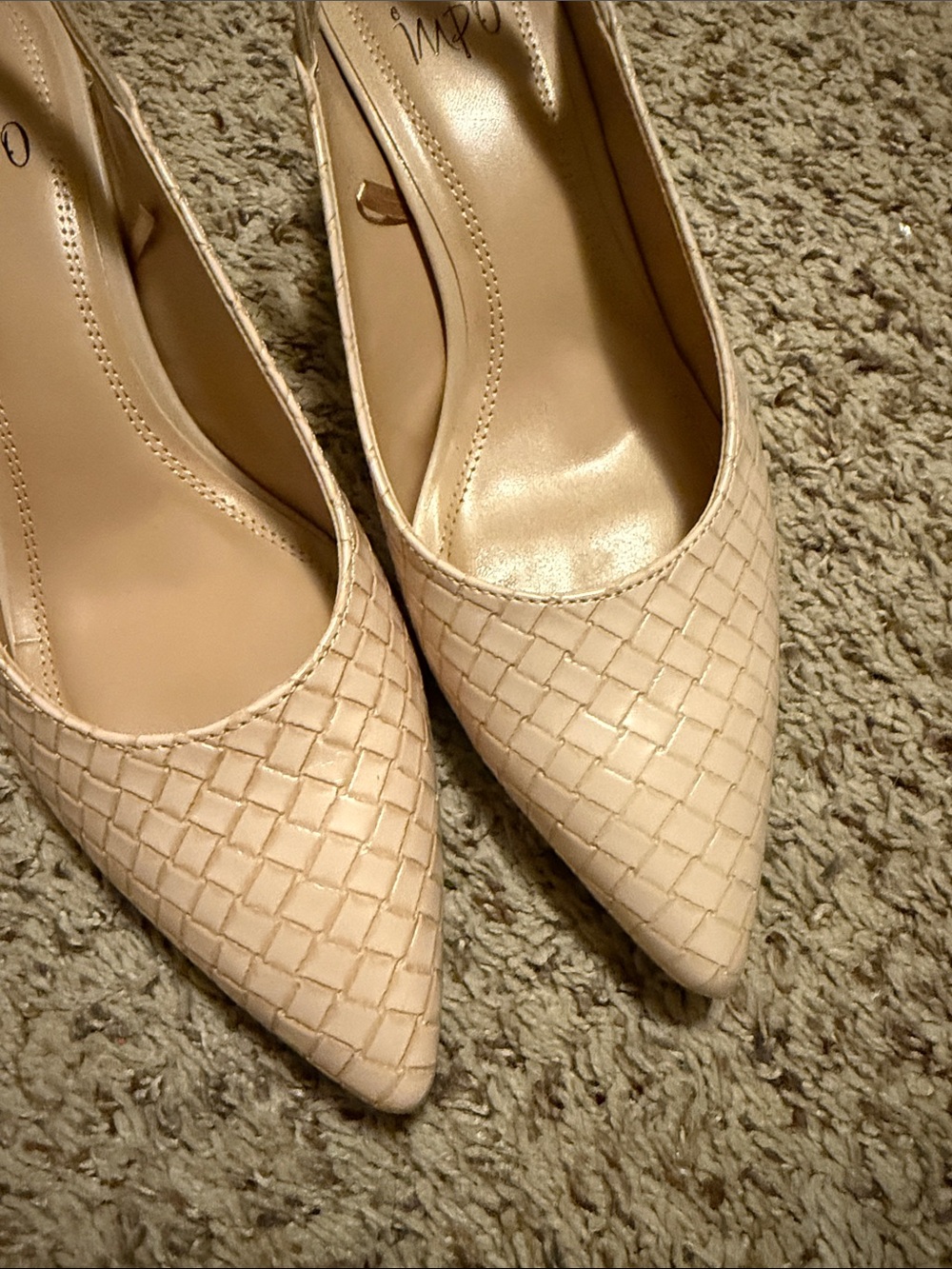 Impo Blush cream Woven Slingback Kitten Heel sz 8M - Picture 5 of 7